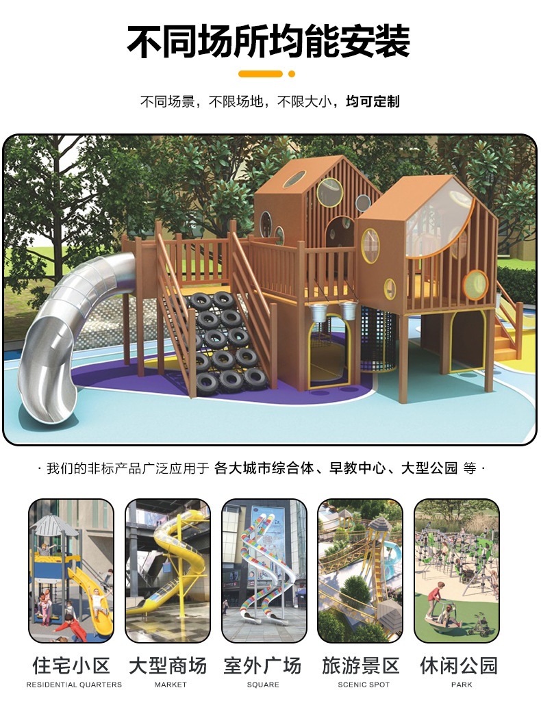 兒童木制滑滑梯應(yīng)用場所